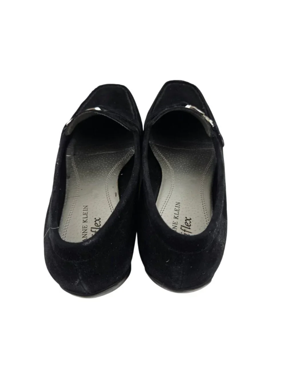 Anne Klein Loafers Womens Size 9M Akfaithi Black Suede iflex Comfort Shoes